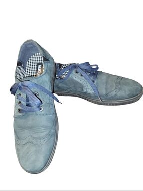 Muk Luks Parker Blue/Gray Leather Wing Tip Sneaker Size 10